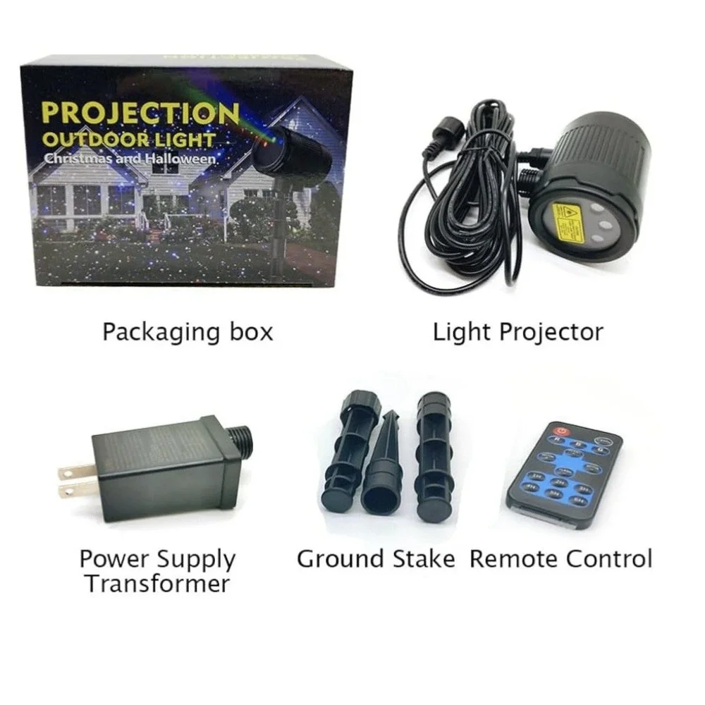 Outdoor laser lights,moving RGB projector light,waterproof with remote control